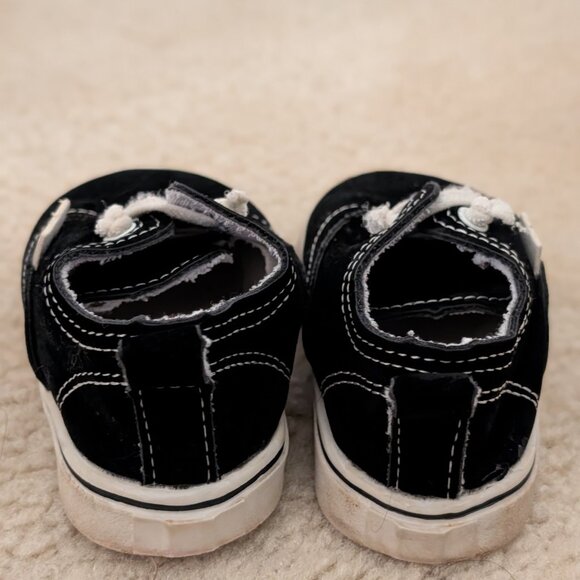 unisex Infant size 3 elastic slip on canvas sneaker shoes baby Vans - Picture 3 of 4